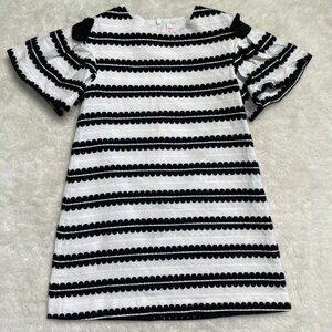 Il Gufo Little Girls Black White Short Sleeve Dress Size 3 Years